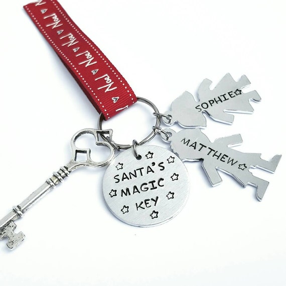 Santa's magic key, Santa's key, Santa's secret key, Christmas keyring, Christmas decoration, personalized keychain, personalised keyring