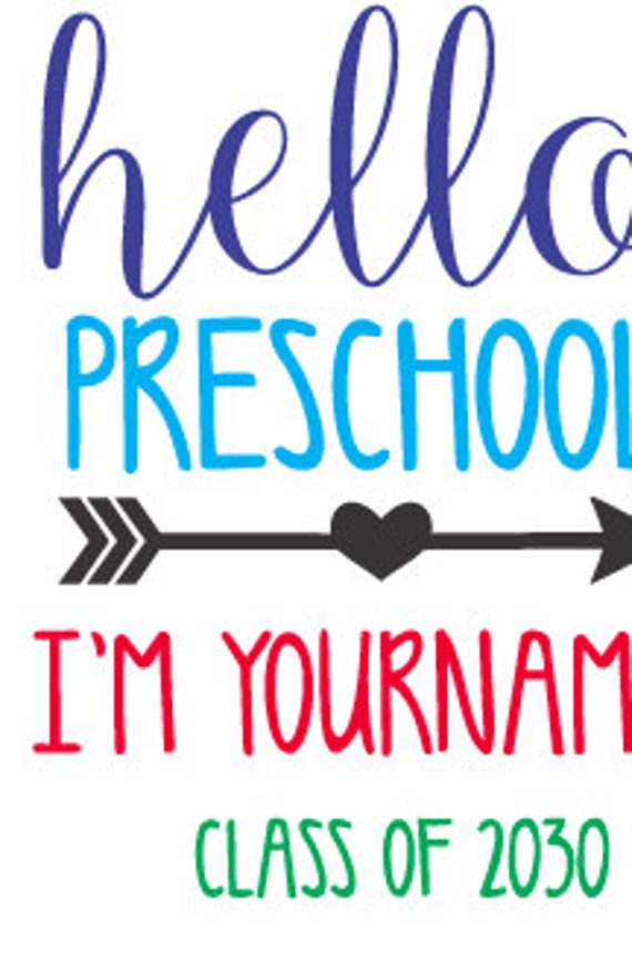 Download Hello Preschool SVG DXF Cutting File