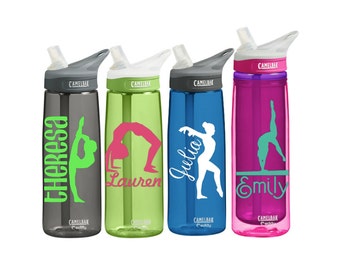 Gymnastics Personalized CamelBak 0.75 Eddy or 20 Ounce 20-oz Insulated Camelback Personalized Water Bottle Sports bottles Name