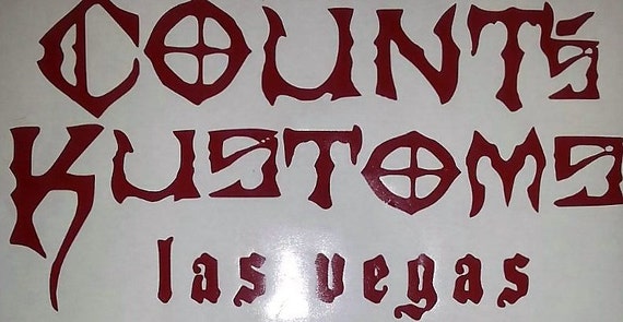 Counts Kustoms Las Vegas Custom Vinyl Decal for cars trucks