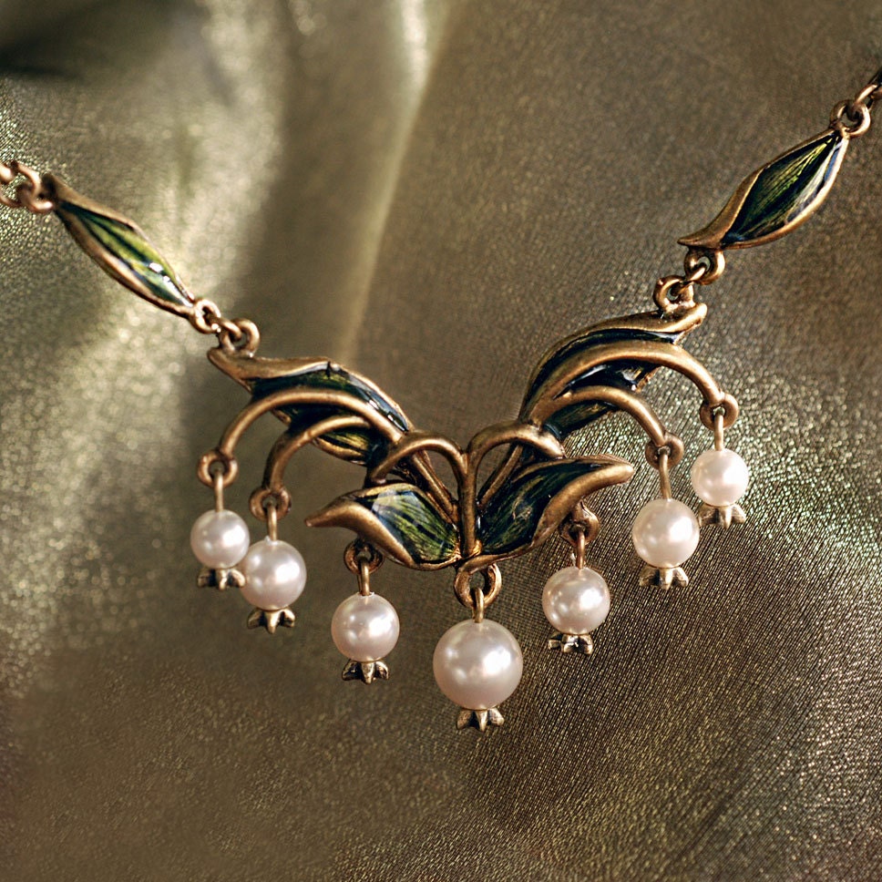 Lily of the Valley Wedding Necklace Lily-of-the-Valley