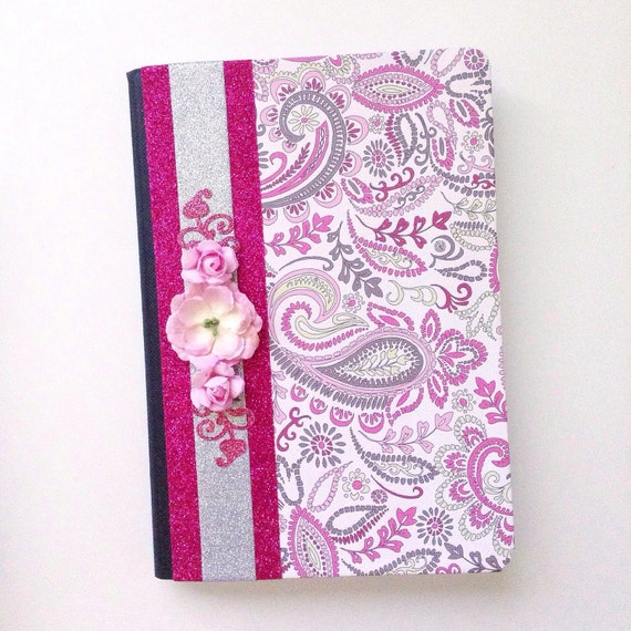 Mini Pink Notebook Composition Book Glitter by AishasAccessories