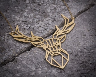 Animal necklace, deer necklace, Deer antler necklace, gift under 50, nature necklace, unique necklace, everyday necklace, gift for her.