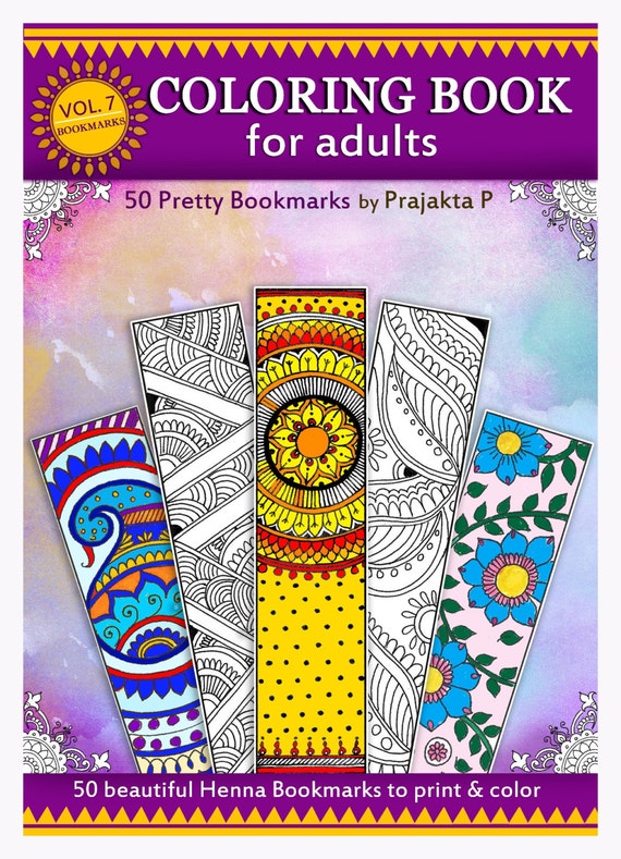 printable bookmarks adult coloring book by