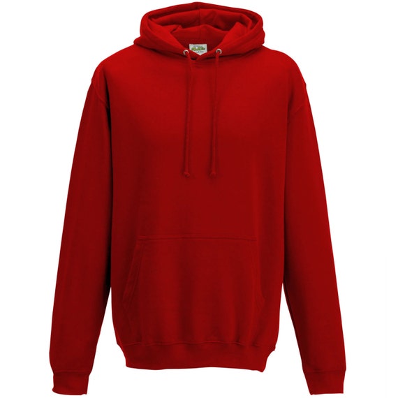 Plain Red College Hoodies. Personalise Customise Yourself