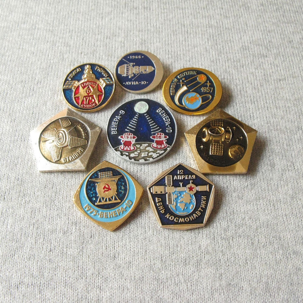 Vintage Space Pins Cosmos Exploration Space Badge Space