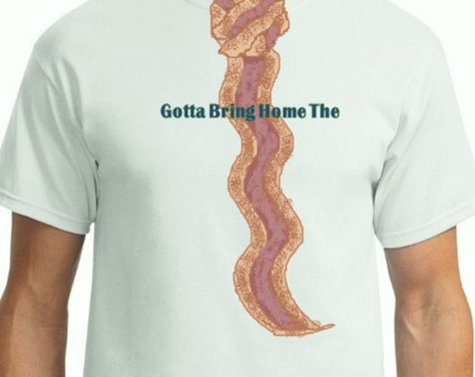Men's Funny Bacon T-shirt Decal, printable, instant download, Humor