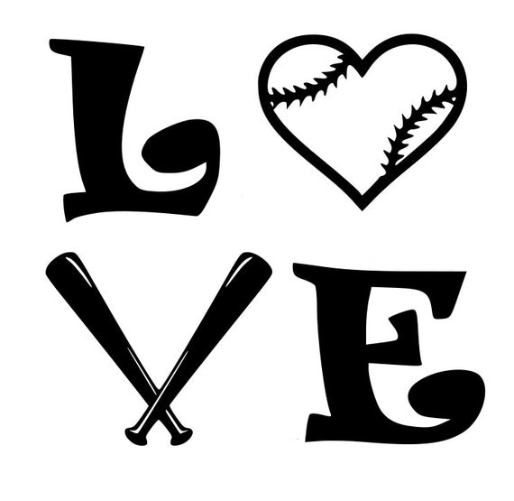 Download Love Baseball or Softball SVG File by SouthernPickedDesign ...