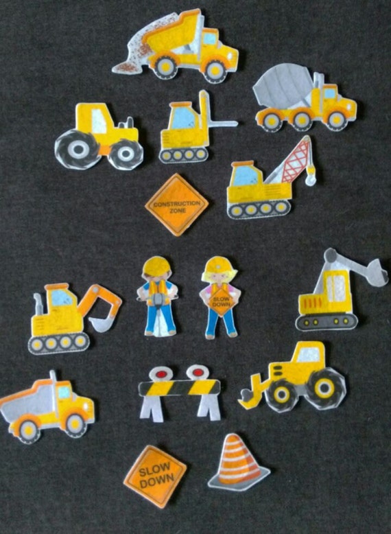 Construction Felt Board Set // Flannel Board by KidInMeCreations