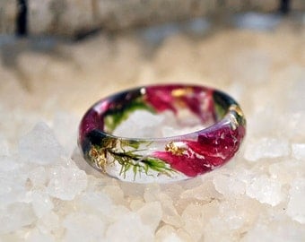 nature rings - nature inspired rings - nature ring - resin ring - eco resin - moss - moss terrarium - natural moss - resin moss rings