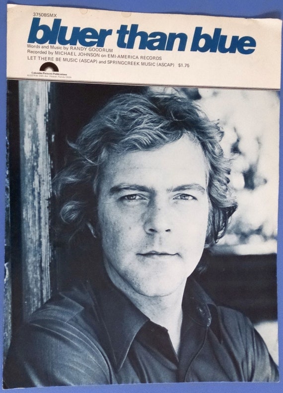 Bluer Than Blue 1978 Michael Johnson cover photo vintage sheet