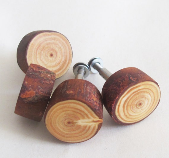 Rustic Drawer Knobs Larch Wood Knobs Natural Drawer by Vishemir
