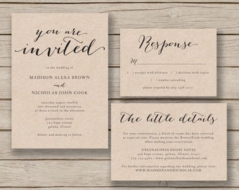 Embossing wedding invitations templates