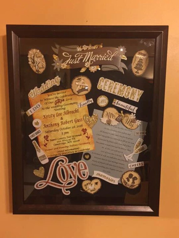 Items similar to Wedding Shadow box Keepsake with personalized poem on Etsy