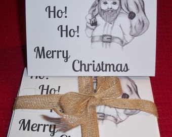 Christmas Greeting Cards / Holiday Greeting Cards / Santa Christmas Cards / Blank Cards / Season Greetings Cards G8