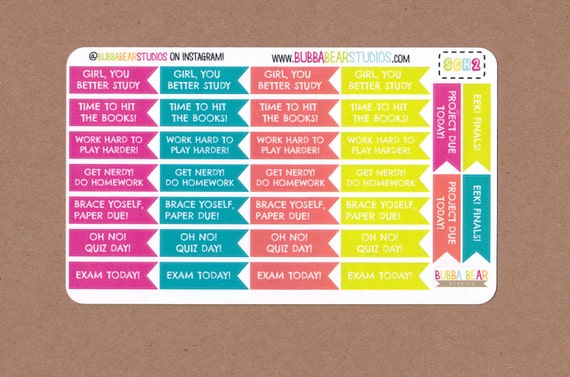 Stickers for College Student Planner Stickers College