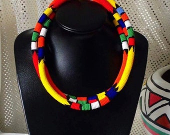 Three Assorted Zulu beaded necklace combo