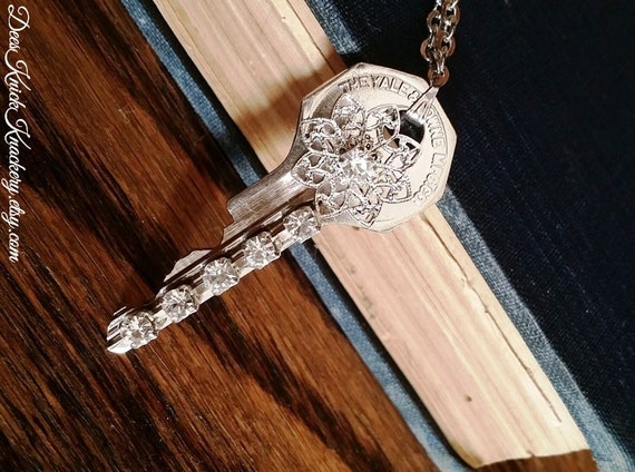 Silver Snowflake Key Necklace