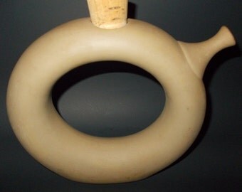 Vintage Hartstone Decanter Pottery Ring, Stoneware, Unglazed