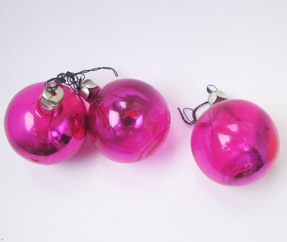 vintage glass balls pink christmas tree decorations by ussr70s vintage glass balls pink christmas tree decorations by ussr70s