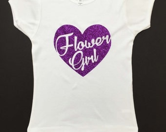 Flower Girl Shirt, Flower Girl, Flower Girl Gift, Wedding Gift, Wedding Party, Also Available in Gold