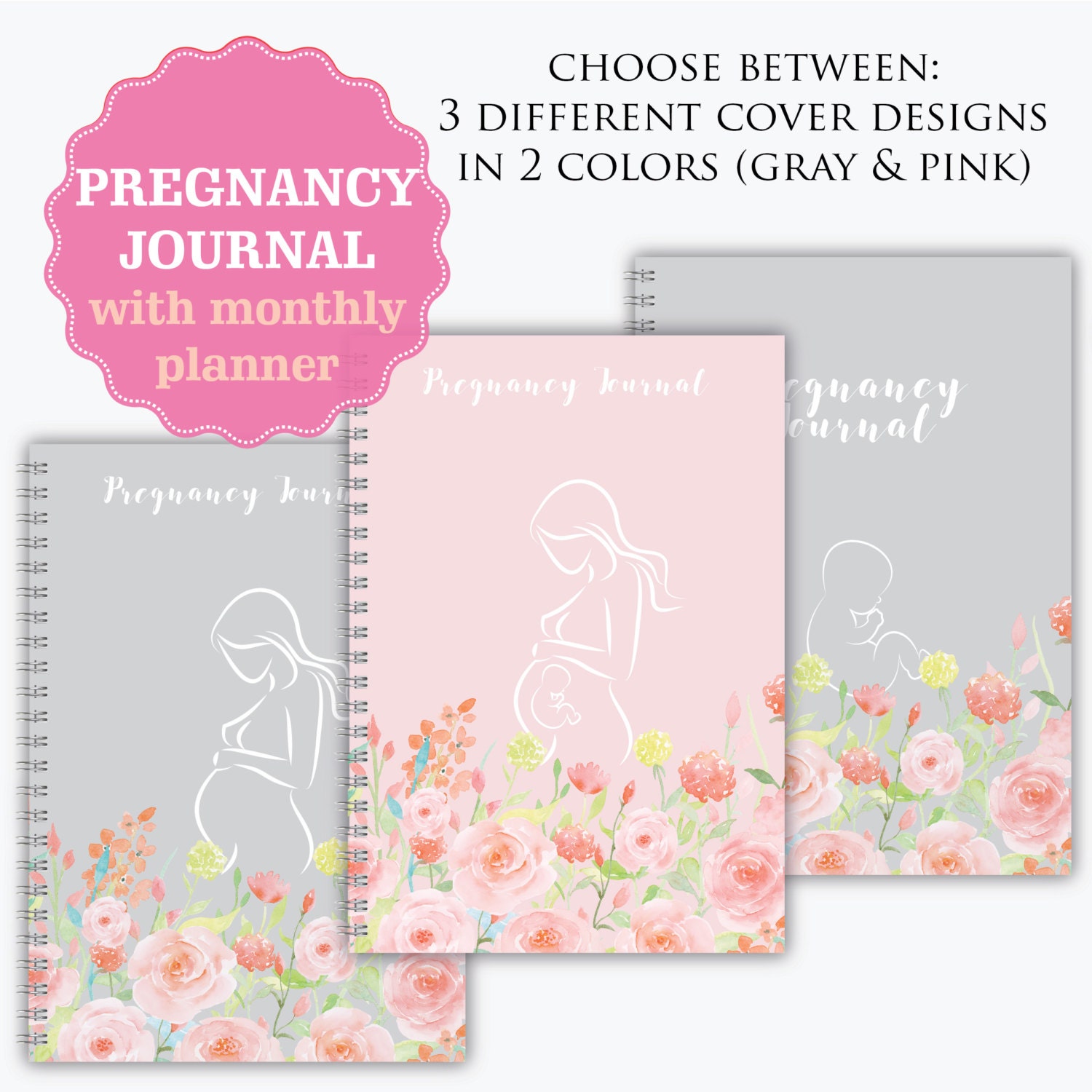 Pregnancy Journal Monthly Planner Mom to be IVF Baby