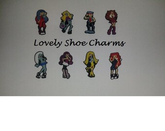 Monster High Shoe Charms/Jibbitz (Set of 8) Kids Shoe Accessories