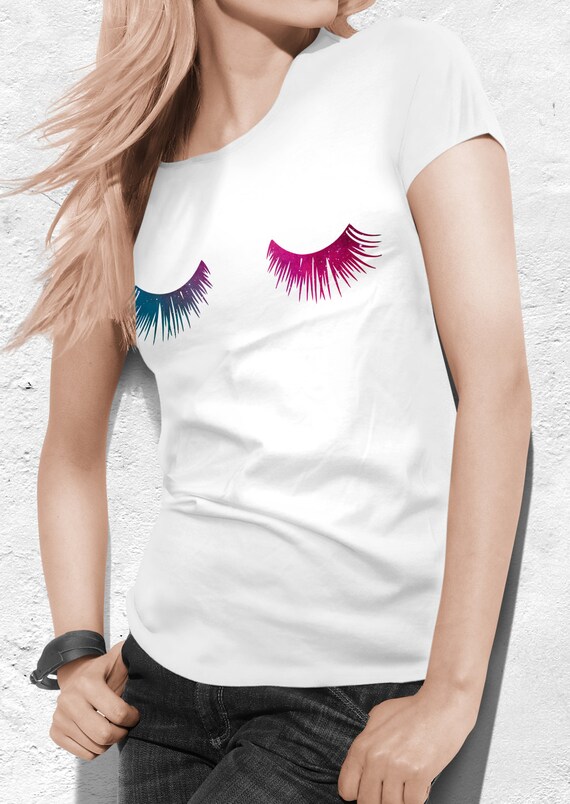 Eyelashes tshirt Colorful Eyelashes t shirt Eye by quoteshirt