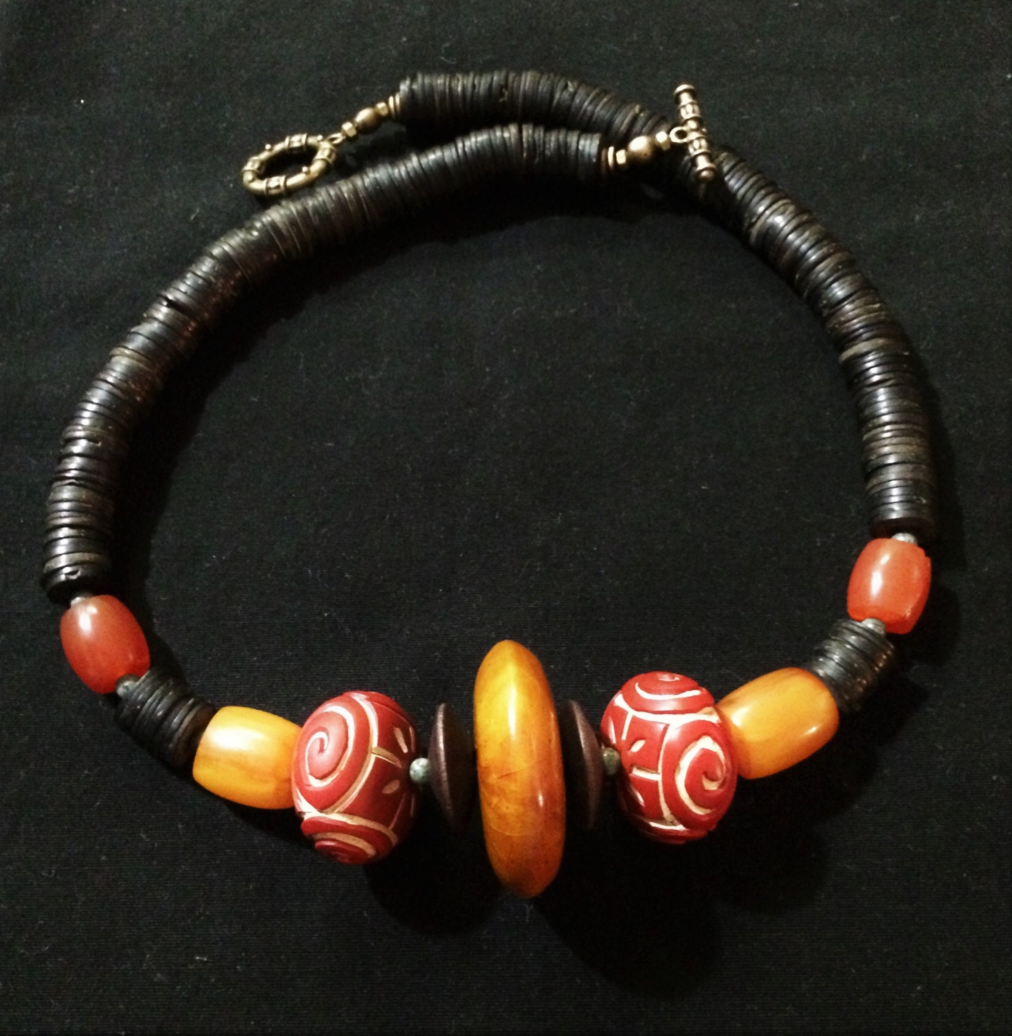 African Trade Bead Necklace