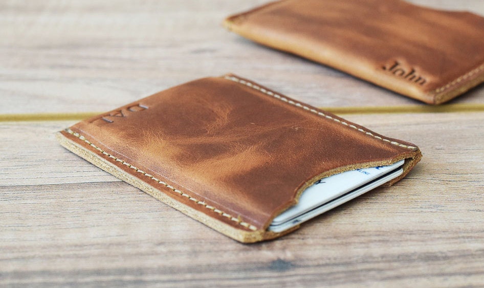 Minimalist card Sleeve leather card sleeve slim wallet