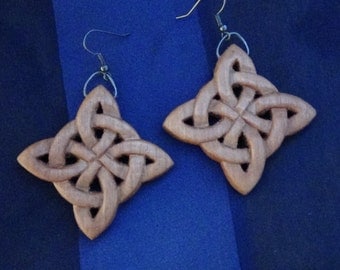 Celtic earrings Wooden pagan Celtic jewelry celtic knot earrings celtic style viking jewelry witch jewelry hand carved wiccan jewelry wicca