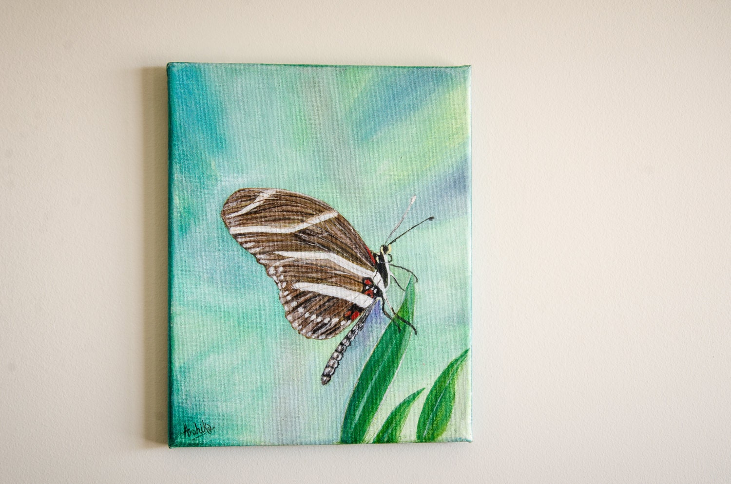 Butterfly Painting on canvas Small Canvas Art Acrylic