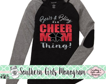 Custom Elbow Patch CHEER MOM Shirt