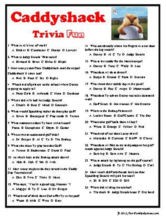 Caddyshack Trivia Fun
