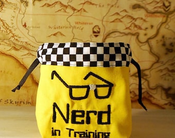 Nerd in Training Dice Bag (Made to Order)