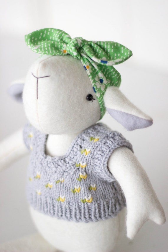 PDF Pattern 'Giddy' Felt Goat Softie with Felt