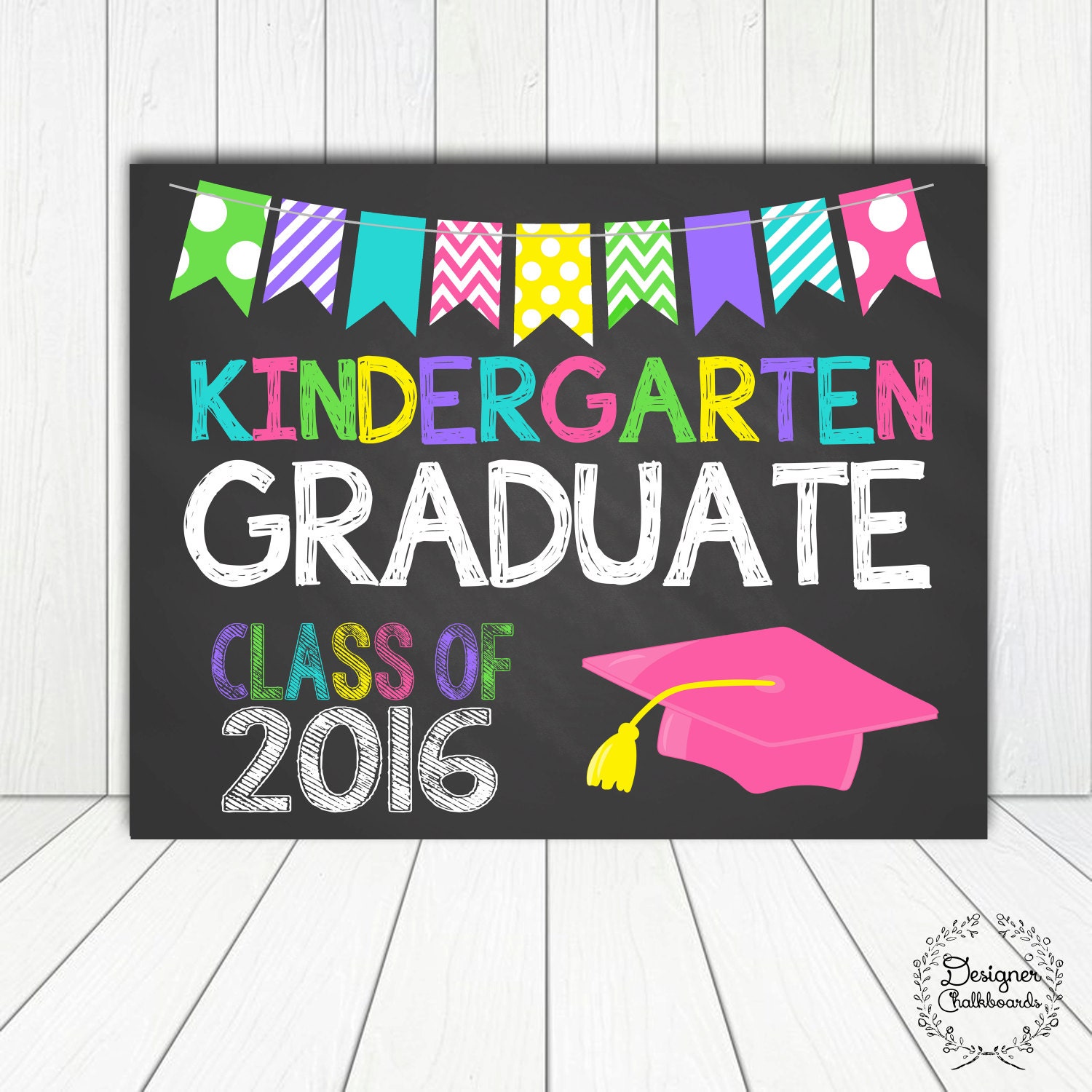 kindergarten graduation sign chalkboard by designerchalkboards