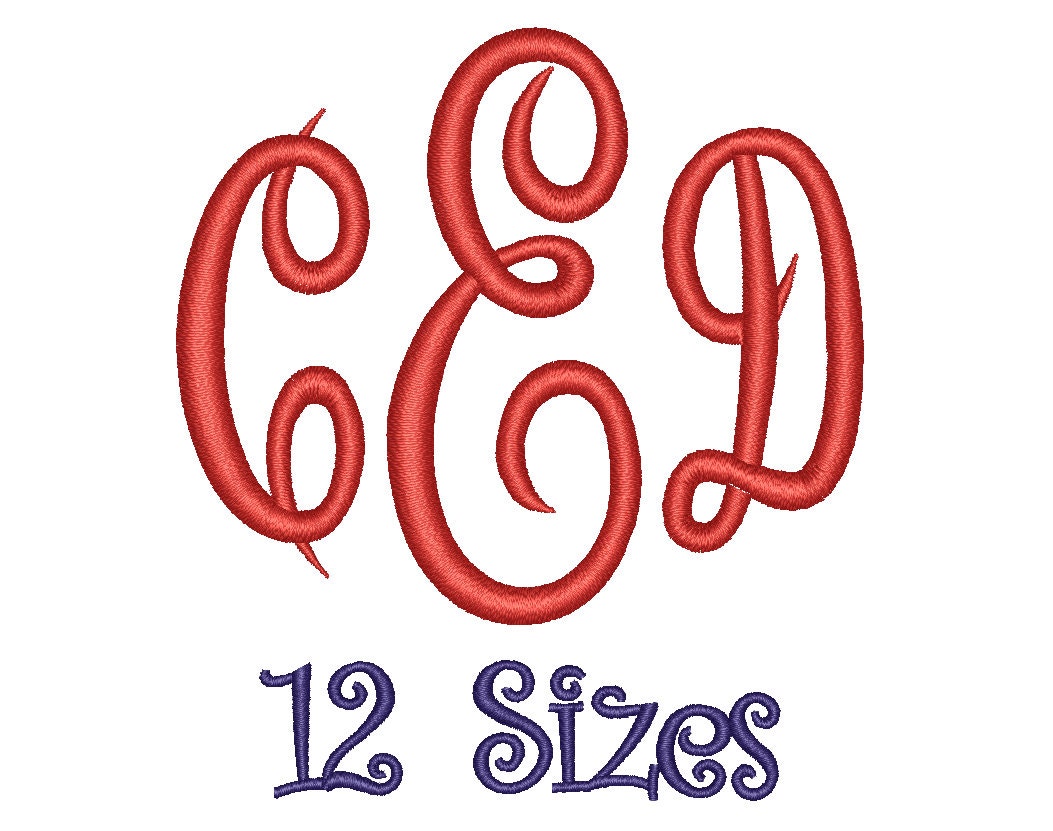 Empire Monogram Embroidery Font 12 Sizes Machine BX Embroidery