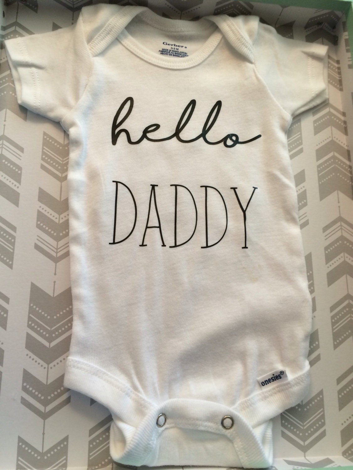 hello daddy personalized onesie baby girl onesie baby boy