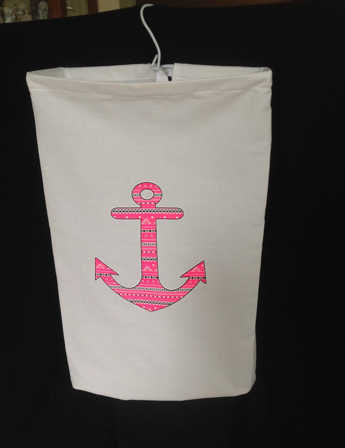 Hanging hamper canvas laundry bag converts by BagsandFlagsByRick