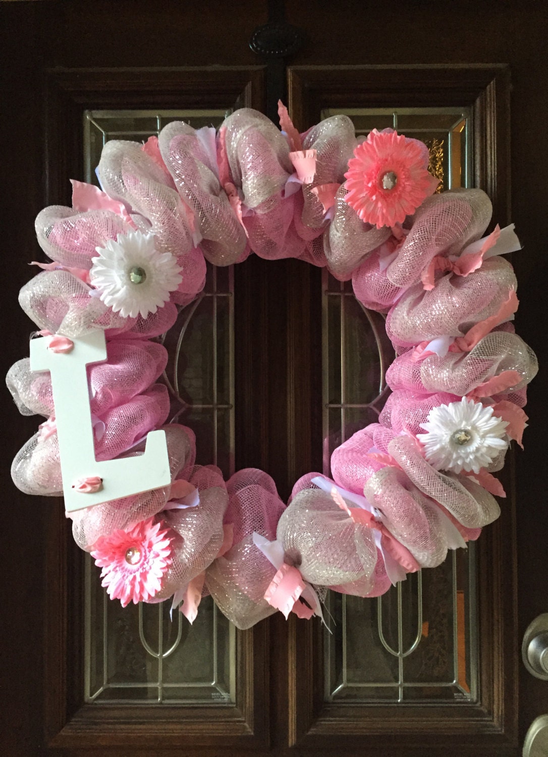 Baby girl wreath Hospital Door wreath Baby nursery wreath