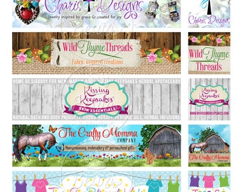 Custom Shop Banner, Etsy Banner Design, Etsy Shop Icon, Custom Store Graphic Design, Etsy Shop Cover, Wood Etsy Banner, Cover Photo