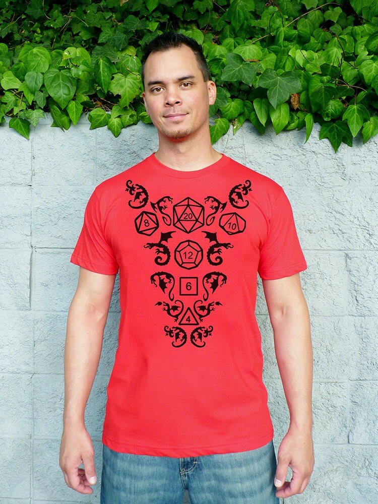 Dice Tshirt Gaming Shirt D20 Dice DnD Dice and Dragons