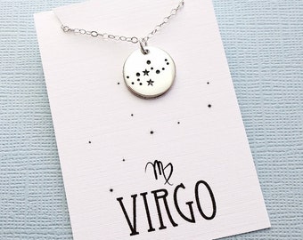 Virgo Jewelry | Virgo Necklace, Zodiac Jewelry, Zodiac Necklace, Constellation Necklace, Astrology Jewelry, Zodiac Sign Necklace, Zodiac