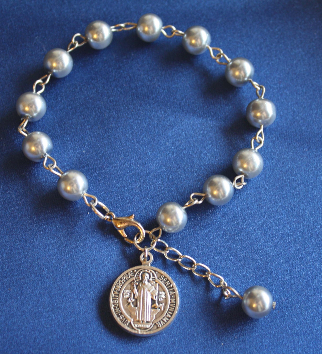 St Benedict Saint Medal Charm Bracelet