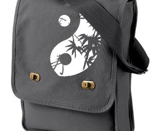 Zen Messenger bag Yin Yang yoga bag Crossbody school bag Zen bookbag College bag - back to school