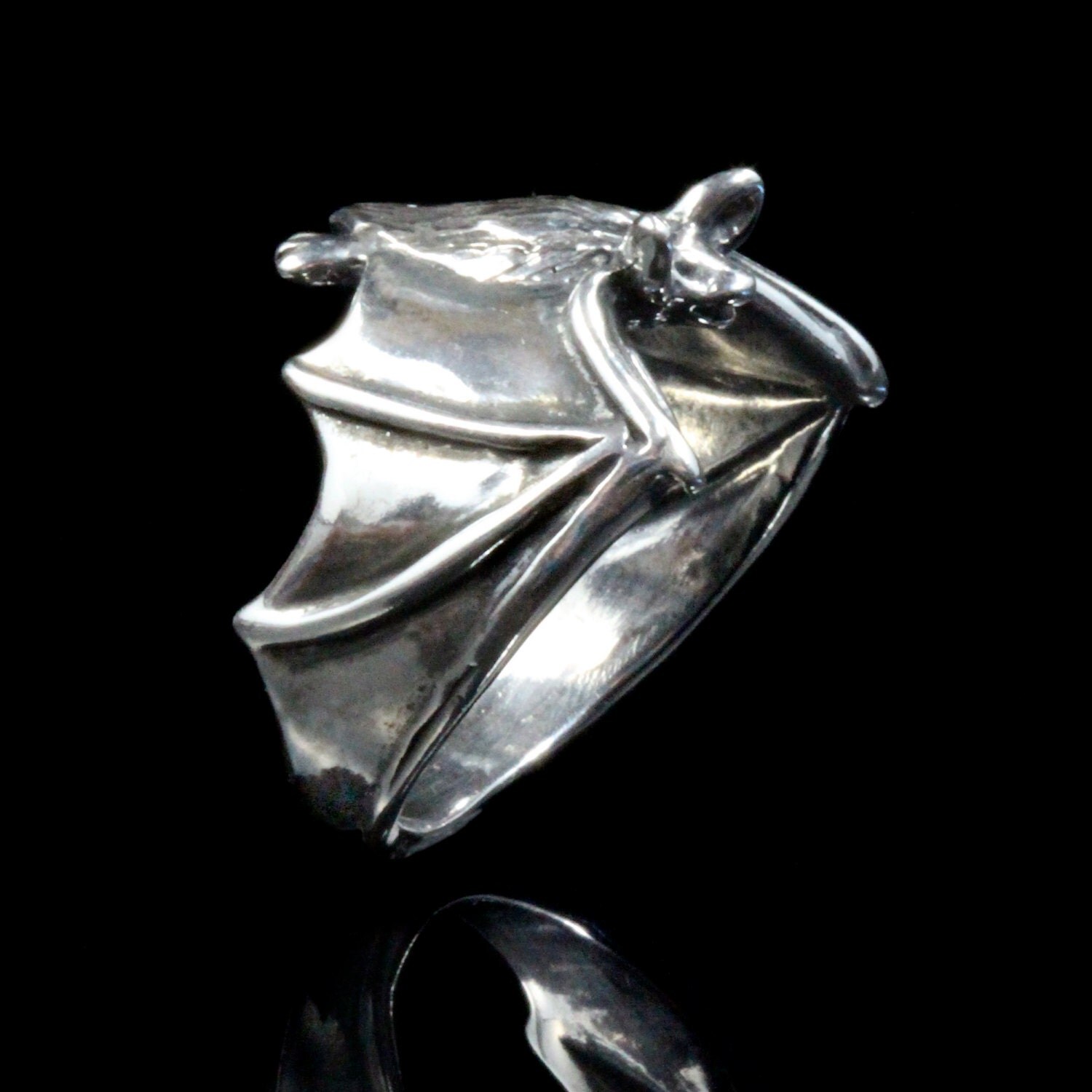Bat Ring Silver Classic Bat Ring Bat Jewelry Silver Bat Wing