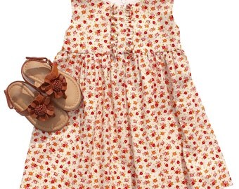 BABY DRESS PATTERN, 3 styles in 1 pattern, so many possibilities, digital sewing pattern, 4 sizes to fit ages 6-24 months, The Alaina Dress