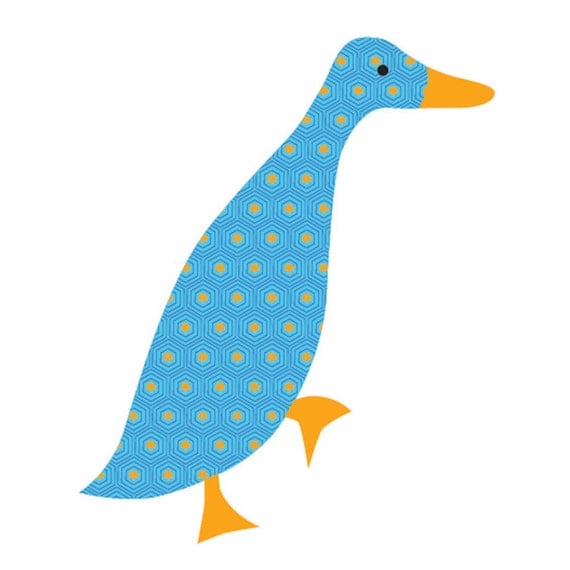 Walking Duck applique template PDF applique by projectsbyjane