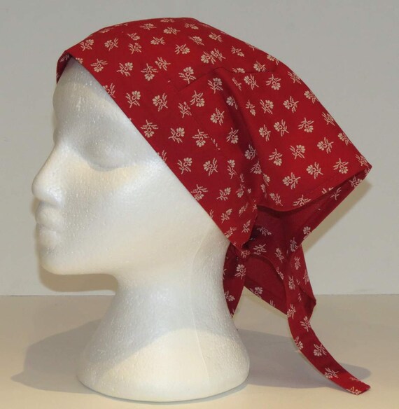 Triangle Kerchief Adult Triangle Head Scarf Red Cotton